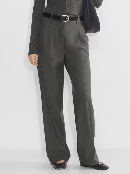 Aritzia Pants - Aritzia Wilfred The Effortless Pant In Day Twill 30" Inseam Dark Gray Size 4